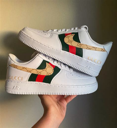 custom nike gucci shoes|Nike air force 1 Gucci.